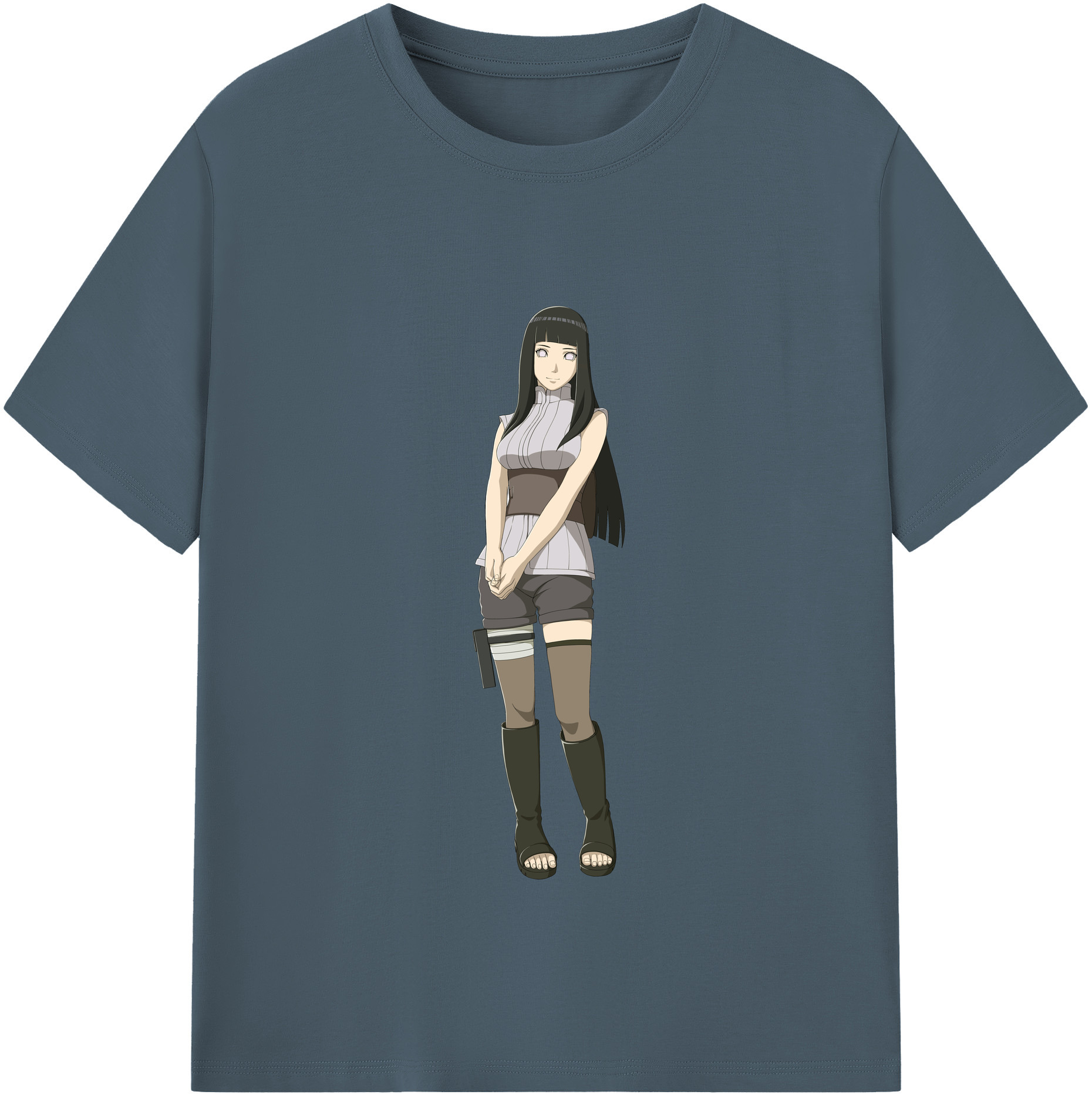 （画像用） NARUTO -ナルト- 日向ヒナタ Hyūga Hinata 綿100％半袖Tシャツ（フロントプリント）